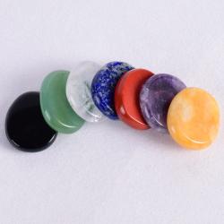 Ensemble de pierres anti-stress Chakra : Quartz naturel poli pour la méditation et le bien-être...