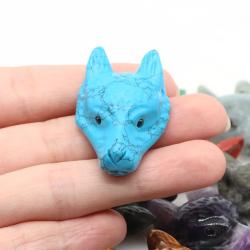 Tête de loup en cristal sculptée à la main : énergie Reiki et décoration unique