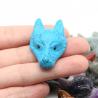 Tête de loup en cristal sculptée à la main : énergie Reiki et décoration unique