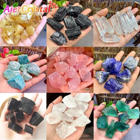 Coffret de cristaux arc-en-ciel : obsidienne, améthyste et autres pierres pour le Reiki et la guérison