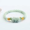 Bracelet Pixiu en jade blanc de Birmanie | Porte-bonheur et prospérité