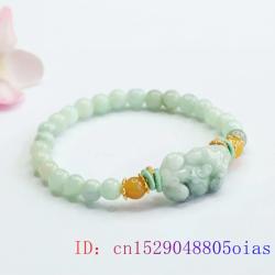 Bracelet Pixiu en jade blanc de Birmanie | Porte-bonheur et prospérité