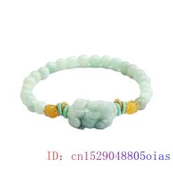 Bracelet Pixiu en jade blanc de Birmanie | Porte-bonheur et prospérité