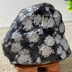 Doğal Kar Tanesi Obsidyen Ham Kristal: Reiki Şifa ve Dekorasyon