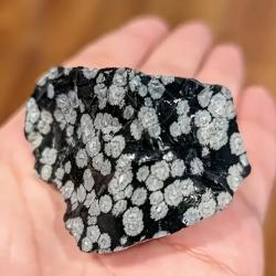 Doğal Kar Tanesi Obsidyen Ham Kristal: Reiki Şifa ve Dekorasyon