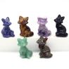 Statue de renard | Décoration en cristal de guérison et cadeau Reiki