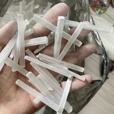 Bastoncini di cristallo di selenite: grezzi e curativi per Reiki, chakra e decorazioni