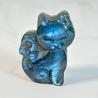 Cristal de chat en labradorite : Guérison Reiki et décoration intérieure