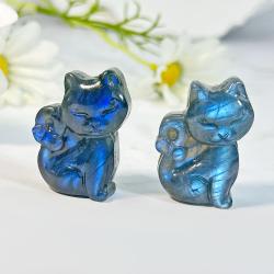 Cristal de chat en labradorite : Guérison Reiki et décoration intérieure