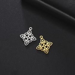 Ciondolo con nodo della strega in acciaio inossidabile | Creazione di gioielli con ciondolo celtico
