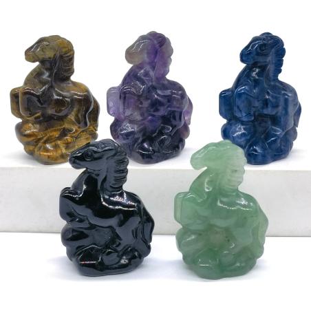 Figurine de cheval en cristal naturel - Guérison Reiki et décoration d'intérieur