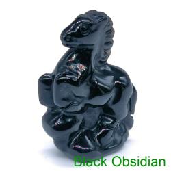 Figurine de cheval en cristal naturel - Guérison Reiki et décoration d'intérieur