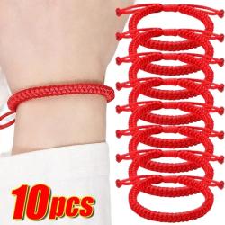 Bracelets bouddhistes tibétains - Amulettes à nœuds faites à la main pour porter chance