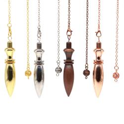 Pendule de radiesthésie en cuivre et laiton pour la méditation et la divination