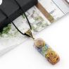 Collier pendentif en pierre des sept chakras - Guérison Reiki et mode