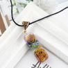 Collier pendentif en pierre des sept chakras - Guérison Reiki et mode