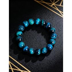 Bracelet Œil de Tigre Bleu : Guérison Reiki et Protection