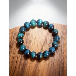 Bracelet Œil de Tigre Bleu : Guérison Reiki et Protection