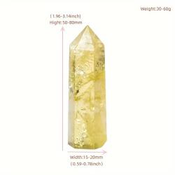 Pointe de baguette en cristal de quartz citrine : Guérison Reiki et énergie