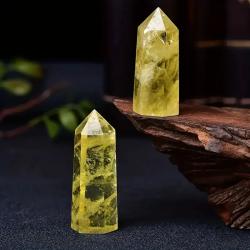 Pointe de baguette en cristal de quartz citrine : Guérison Reiki et énergie