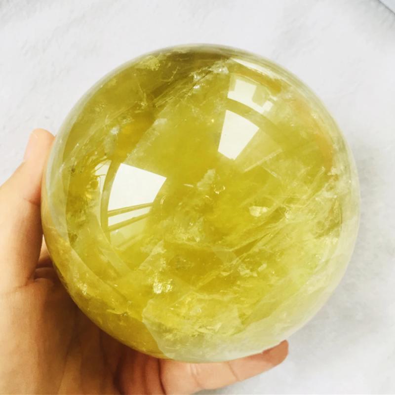 Reiki, Şifa ve Ev Dekorasyonu için Sitrin Kristal Küre