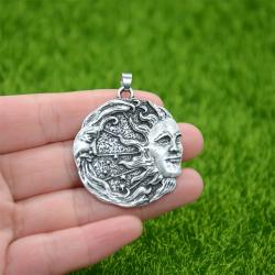 Sonnen- und Mondamulett-Halskette – Wicca-Schmuck für Männer