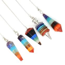 Chakra Crystal Pendant & Pendulum for Reiki Healing & Wicca