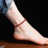 Armband aus natürlichen roten Zinnoberperlen – Handgefertigt & Glücksbringer