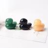 Ornement canard en aventurine et obsidienne : Décoration Reiki de guérison