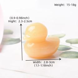 Ornement canard en aventurine et obsidienne : Décoration Reiki de guérison