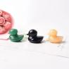 Ornement canard en aventurine et obsidienne : Décoration Reiki de guérison