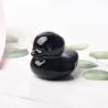 Ornement canard en aventurine et obsidienne : Décoration Reiki de guérison
