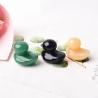 Ornement canard en aventurine et obsidienne : Décoration Reiki de guérison