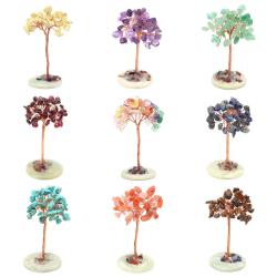Arbre à argent naturel en cristal Reiki et Feng Shui Décoration