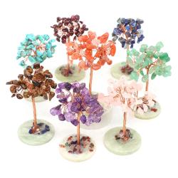 Arbre à argent naturel en cristal Reiki et Feng Shui Décoration
