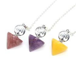 Pendule en cristal de pierre naturelle : Bijou de Reiki et de divination