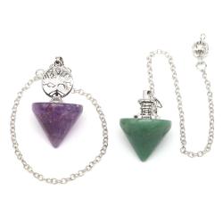 Pendule en cristal de pierre naturelle : Bijou de Reiki et de divination
