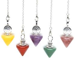 Pendule en cristal de pierre naturelle : Bijou de Reiki et de divination