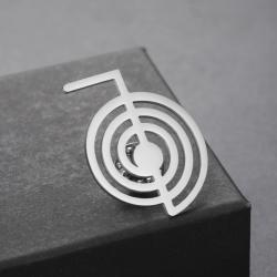 Épinglette Reiki Cho Ku Rei : Insigne d'énergie de guérison en acier inoxydable