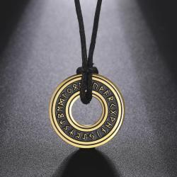 Collana con ciondolo runico vichingo | Amuleti da uomo in acciaio inossidabile