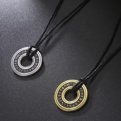Collana con ciondolo runico vichingo | Amuleti da uomo in acciaio inossidabile