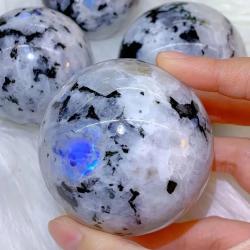 Blue Moonstone Sphere | Healing Crystal & Feng Shui Decor