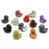 Amethyst-Tigeraugen-Entenstatue: Reiki-Heilkristall-Dekoration