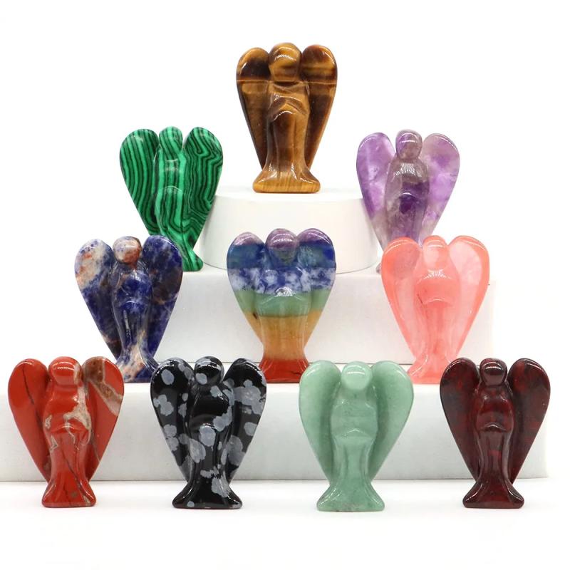 Amethyst Angel Statue: Natural Stone Healing & Home Decor
