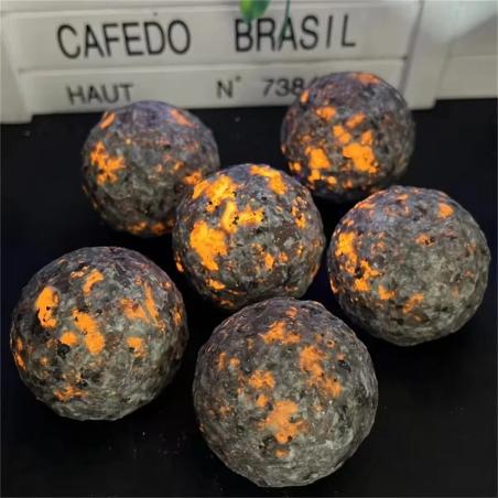Sphère lunaire en Yooperlite : Cristal de guérison Reiki, cadeau de décoration spirituelle