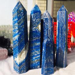 Baguette de cristal de lapis-lazuli - Guérison et décoration | Grande, naturelle