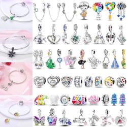 Ciondoli in argento sterling per braccialetti - Disegni di sole, luna e stelle