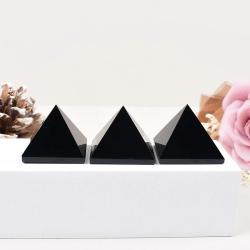 Obsidian Pyramid Ornament: Reiki Healing Crystal for Home Decor