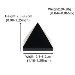 Obsidian Pyramid Ornament: Reiki Healing Crystal for Home Decor