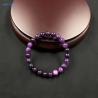Bracelet de perles en pierre d'améthyste | Bijou porte-bonheur et énergie Reiki